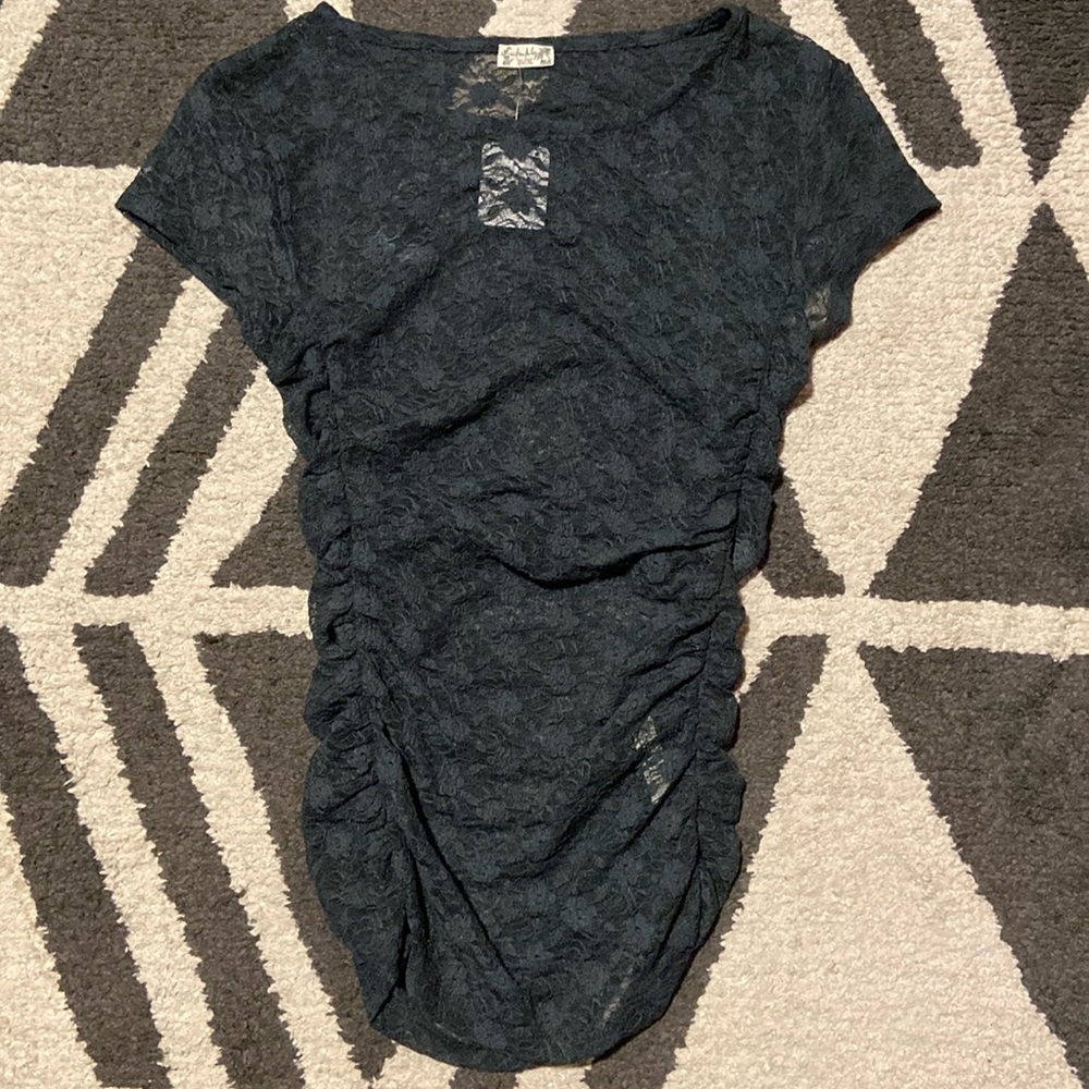 free people lace short sleeve